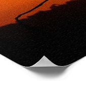 Sonnenuntergang Gebranntes Poster (Ecke)