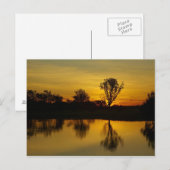 Sonnenuntergang, Gelbes Wasser, Billabong Postkarte (Vorne/Hinten)