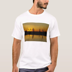 Sonnenuntergang, Gelbes Wasser, Billabong T-Shirt