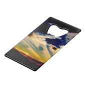 Sonnenuntergang Geldbeutel Flaschenöffner (Rückseite Schrägansicht)