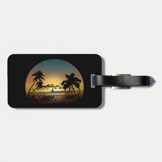 Sonnenuntergang Gepäckanhänger (Rückseite horizontal)