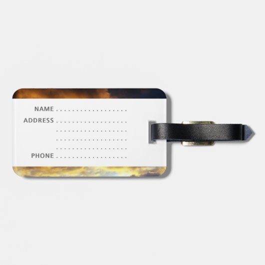 Sonnenuntergang Gepäckanhänger (Rückseite horizontal)