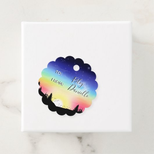 Sonnenuntergang Geschenkanhänger (Beispiel)