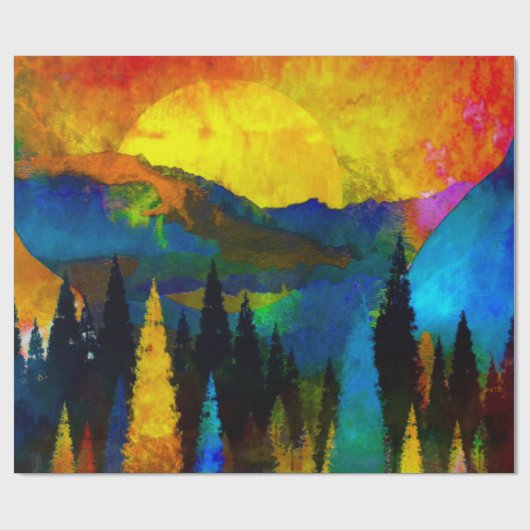 Sonnenuntergang Geschenkpapier (Flach)