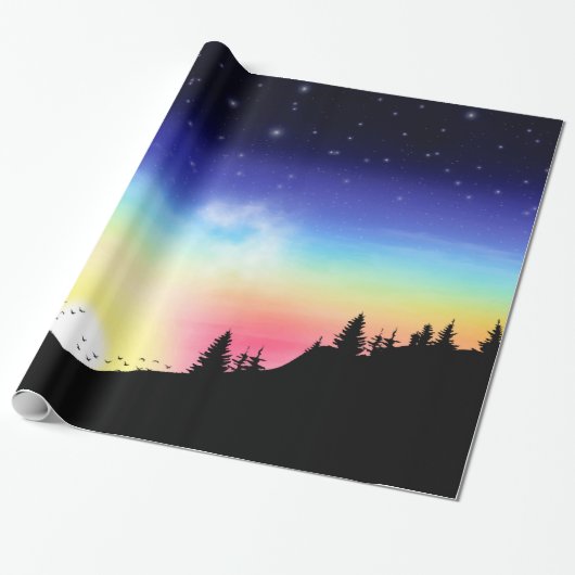 Sonnenuntergang Geschenkpapier (Ungerollt)
