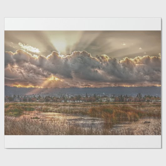 Sonnenuntergang Geschenkpapier (Flach)