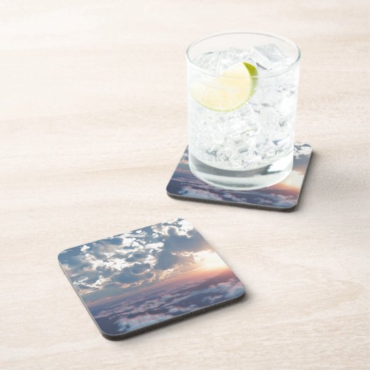 Sonnenuntergang Getränkeuntersetzer (Rechte Seite)