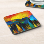 Sonnenuntergang Getränkeuntersetzer (Linke Seite)