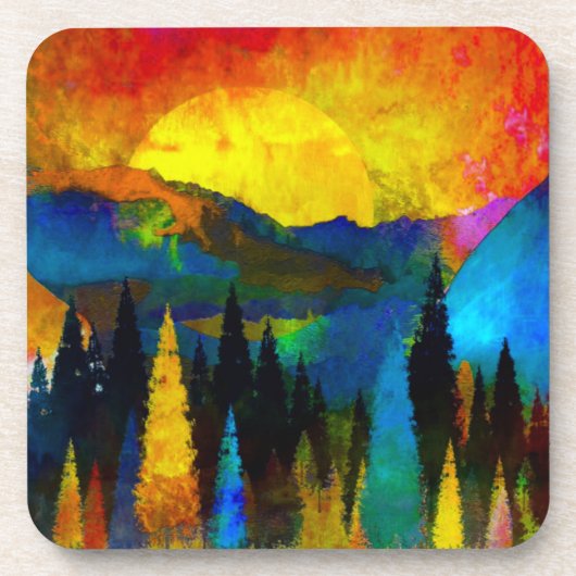 Sonnenuntergang Getränkeuntersetzer (Vorderseite)