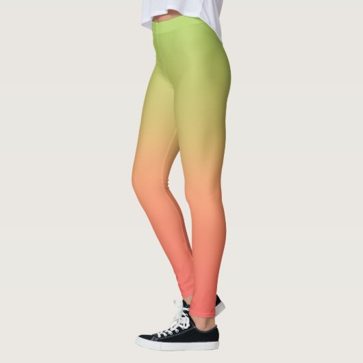 Sonnenuntergang glänzende Leggings - weiche und fa (Links)