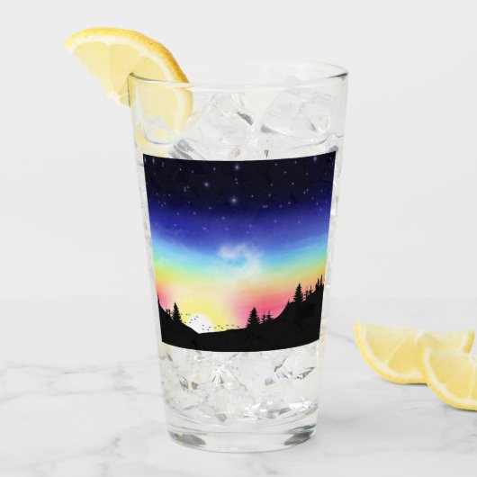 Sonnenuntergang Glas (Vorderseite Ice)