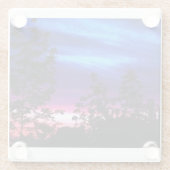 Sonnenuntergang Glasuntersetzer (Rückseite)