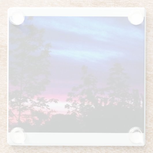 Sonnenuntergang Glasuntersetzer (Rückseite)