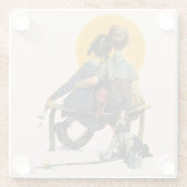 Sonnenuntergang Glasuntersetzer (Rückseite)