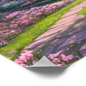 Sonnenuntergang glühen auf dem japanischen Tempel Poster (Ecke)