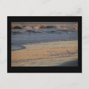 Sonnenuntergang-Glühpostkarte Postkarte