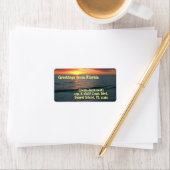 Sonnenuntergang / Golfküste / ruhiges Wasser / Ora Adressaufkleber (Insitu)