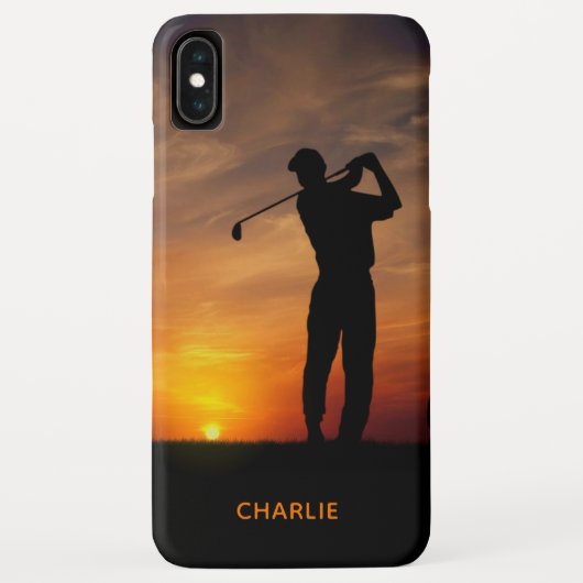 Sonnenuntergang-Golfspieler-Name-Telefon-Hüllen Case-Mate iPhone Hülle (Rückseite)
