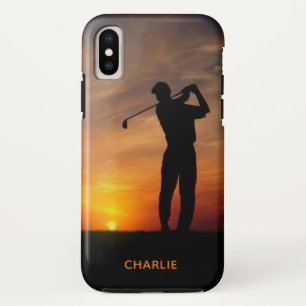 Sonnenuntergang-Golfspieler-Name-Telefon-Hüllen Case-Mate iPhone Hülle