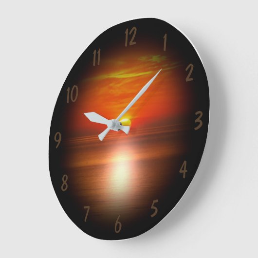 Sonnenuntergang Große Wanduhr (Winkel)