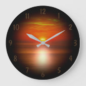 Sonnenuntergang Große Wanduhr (Vorderseite)