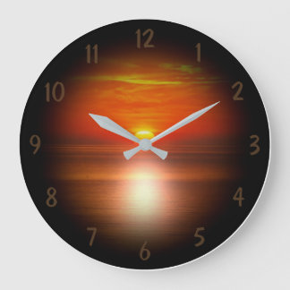 Sonnenuntergang Große Wanduhr