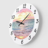 Sonnenuntergang Große Wanduhr (Winkel)