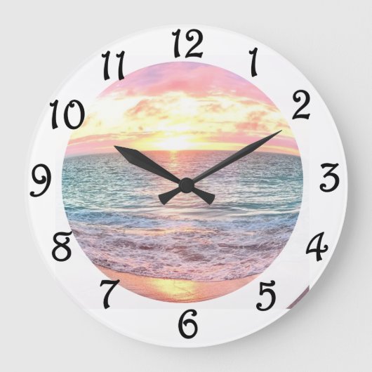 Sonnenuntergang Große Wanduhr (Vorderseite)