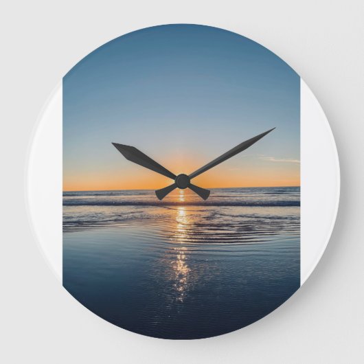 Sonnenuntergang Große Wanduhr (Vorderseite)