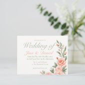 Sonnenuntergang - Grün Ankündigungspostkarte (Stehend Vorderseite)