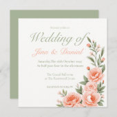 Sonnenuntergang - Grün Save The Date (Vorne/Hinten)