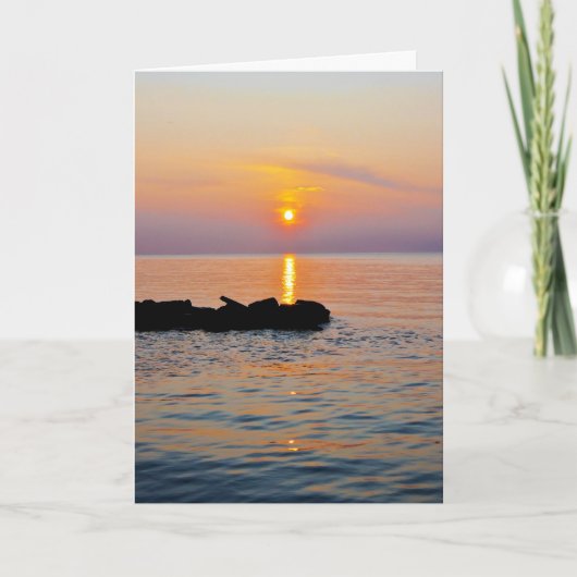 Sonnenuntergang-Gruß-Karte Karte (Vorderseite)
