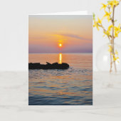 Sonnenuntergang-Gruß-Karte Karte (Gelbe Blume)