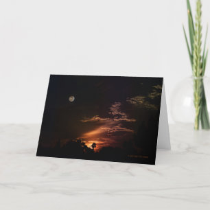 "Sonnenuntergang" Grußkarte "Ein Mond Dankeskarte