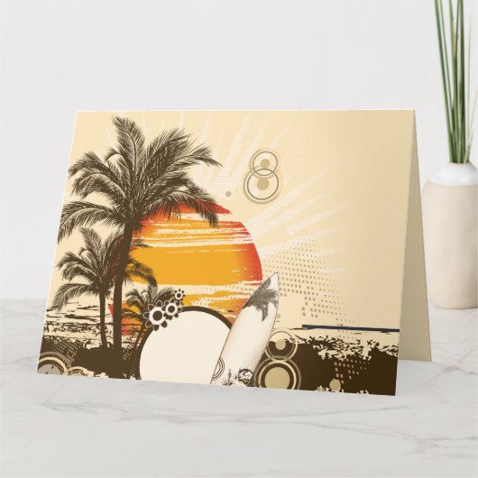 Sonnenuntergang - Grußkarte Karte (Vorderseite)