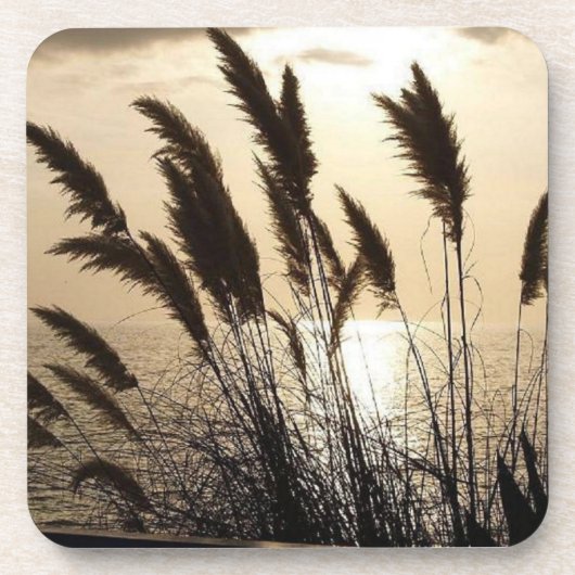 Sonnenuntergang Hard Plastic Untersetzer - Set von (Vorderseite)