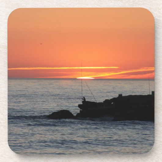 Sonnenuntergang Hard Plastic Untersetzer - Set von (Vorderseite)