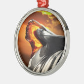 Sonnenuntergang-Hauptpontiac- Silbernes Ornament (Links)