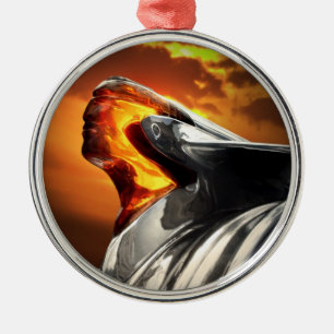 Sonnenuntergang-Hauptpontiac- Silbernes Ornament