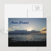 Sonnenuntergang Hawaii Postkarte (Vorne/Hinten)