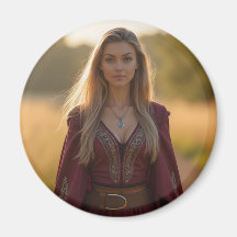 Sonnenuntergang: Helena Chevalier im Wald