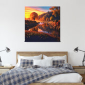 Sonnenuntergang Herbstübergang Aussicht Landschaft Leinwanddruck (Insitu (Schlafzimmer))