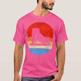 Sonnenuntergang Herz Liebe Figur Eislaufen T-Shirt