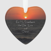 Sonnenuntergang Herzförmige Ornament (Vorderseite)