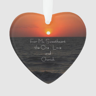 Sonnenuntergang Herzförmige Ornament