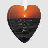 Sonnenuntergang Herzförmige Ornament (Vorderseite)