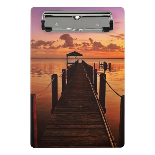 Sonnenuntergang-Himmel Mini Klemmbrett (Vorderseite)