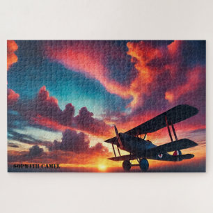 Sonnenuntergang Himmel: Sopwith Camel in Flight Puzzle