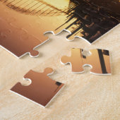 Sonnenuntergang hinter der Newport Bridge, Oregon Puzzle (Seite)