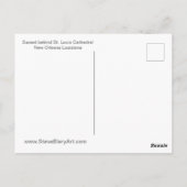 Sonnenuntergang hinter der Postkarte der Kathedral (Rückseite)